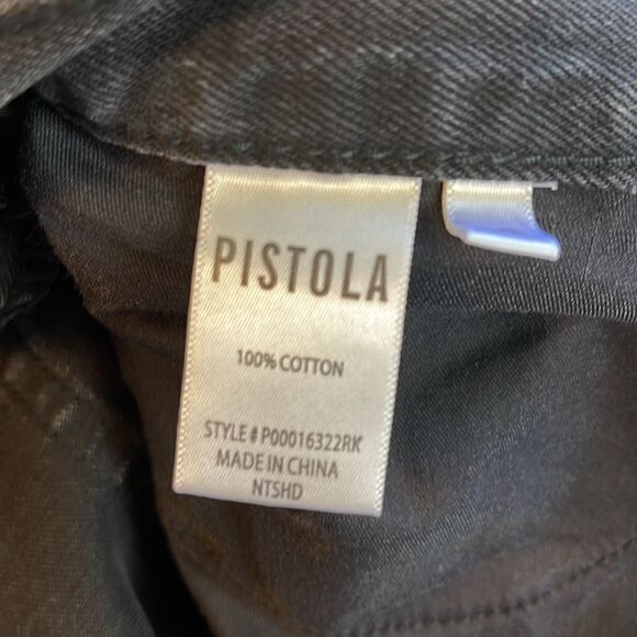 Pistola Cassie High Rise Classic Straight Jeans  distressed washed black NWT 33 - Picture 8 of 10